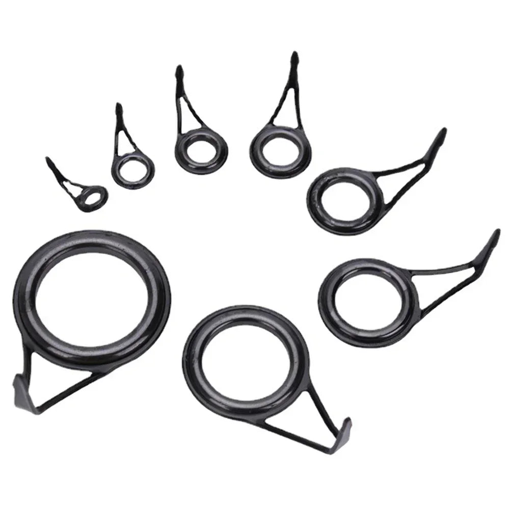 8 Pcs Fishing Rod Guides Mixed Size Fishing Top Rings