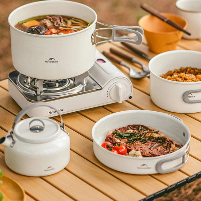 Naturehike Ceramic Non-Stick Camping Cookware – Pot, Kettle, or Full Set